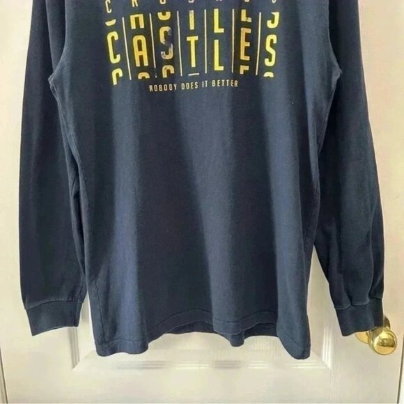 Crooks & Castles Mens Long Sleeve Graphic Print T-Shirt Blue Yellow Medium - Picture 6 of 13
